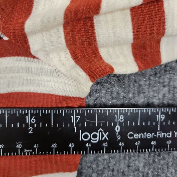 POSTMARK Anthropologie Red Floral Striped 3/4 Sleeve Henley Tee SIZE MEDIUM - Picture 8 of 13